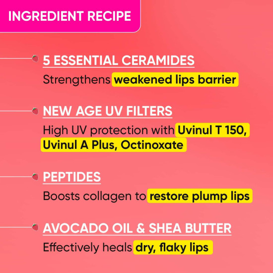 Dot & Key Ceramide & Peptide Barrier Repair Lip Balm - SPF 50, Red Romance