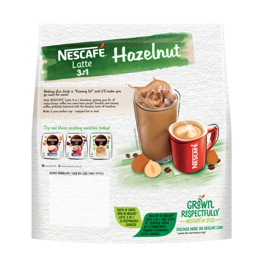 Nes'cafe Latte 3 in 1 | Hazelnut Coffee - Convenient Premix
