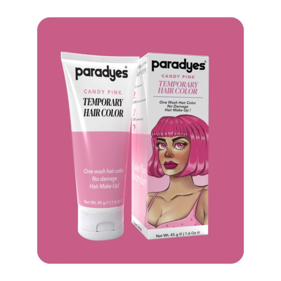 Paradyes Candy Pink Temporary Hair Color - Delightful Fragrance for Black Hair