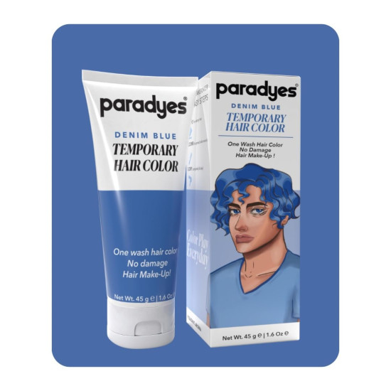 Paradyes Denim Blue Temporary Hair Color - Delightful Fragrance