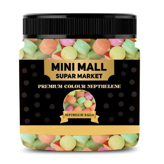 MiniMall Super Market Colourful Naphthalene Balls Jar - Pure Quality & Freshness