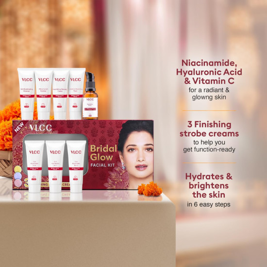 VLCC Bridal Glow Facial Kit - Radiant Skin with Hyaluronic Acid