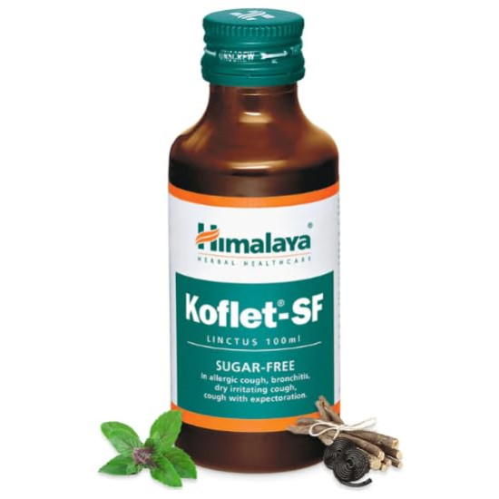 Himalaya Koflet SF Syrup - Sugar-Free Herbal Throat Relief