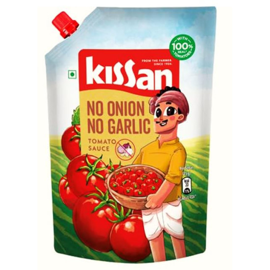 Kissan No Onion No Garlic Tomato Sauce 850g - Pure Tomato Flavor