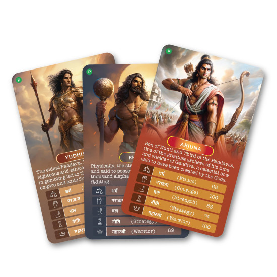 Kaizen MicroLessons Mahabharat Trump Cards - Learn Indian Culture