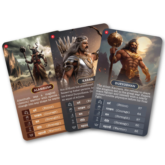 Kaizen MicroLessons Mahabharat Trump Cards - Learn Indian Culture