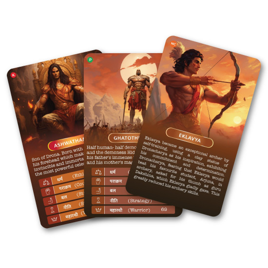 Kaizen MicroLessons Mahabharat Trump Cards - Learn Indian Culture
