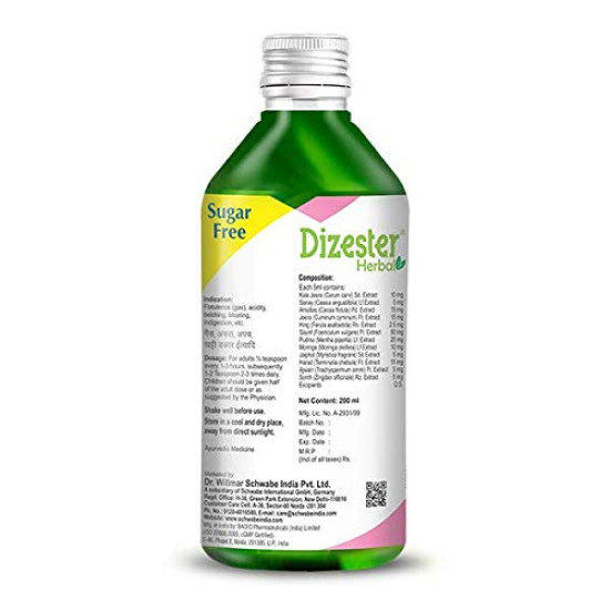 Dr.Willmar Schwabe India Dizester Herbal 200 Ml - Natural Digestive Health Solution
