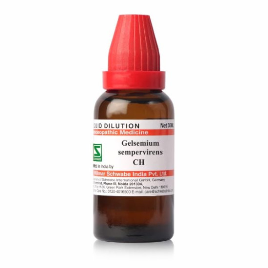 Dr.Willmar Schwabe India Gelsemium Sempervirens 30Ch 30Ml - Versatile Homeopathic Remedy