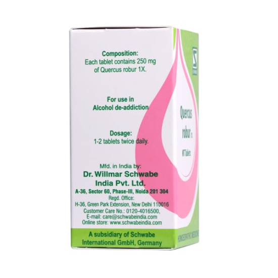 Dr.Willmar Schwabe India Quercus Robur 1X 20Gm - Alcohol De-Addiction Tablets