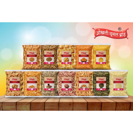 OKHLI MUSAL Marathi Namkeen Bhakarwadi Snack - Authentic Festive Flavor