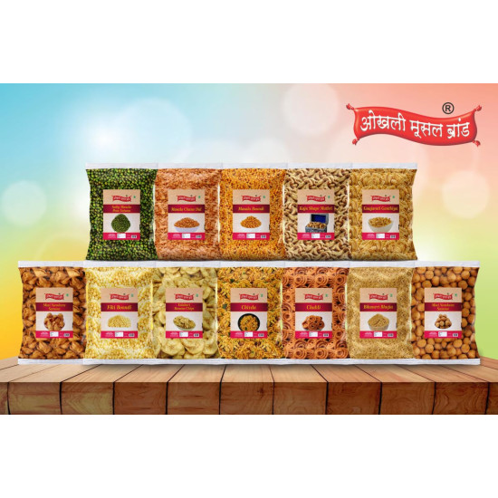 OKHLI MUSAL Marathi Namkeen Bhakarwadi Snack - Authentic Festive Flavor