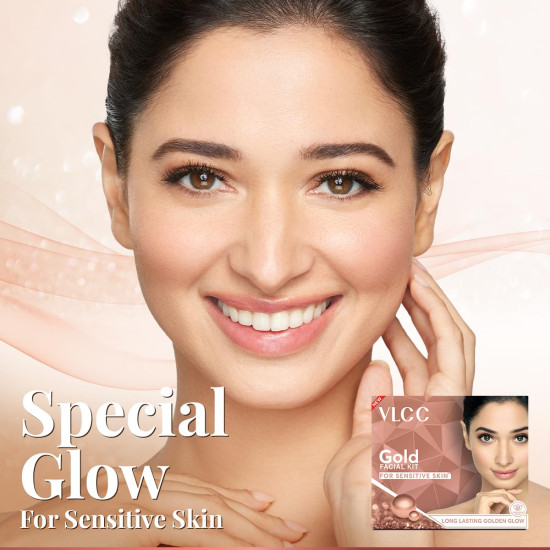 VLCC Gold Facial Kit for Sensitive Skin - Alcohol & Paraben Free VLCC Gold Facial Kit for Sensitive Skin - Alcohol & Paraben Free