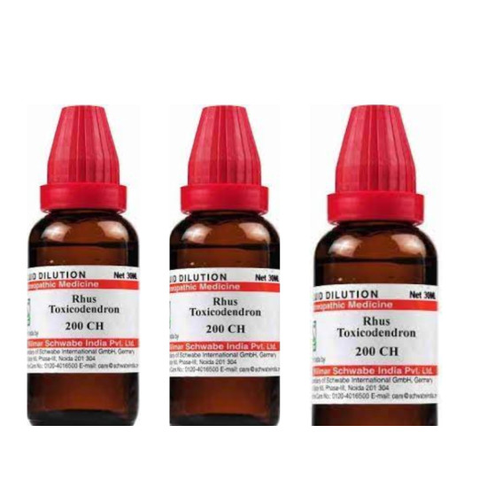 Dr. Willmar Schwabe India Rhus Tox 200 CH 30ml (Pack of 3) - Immune Support