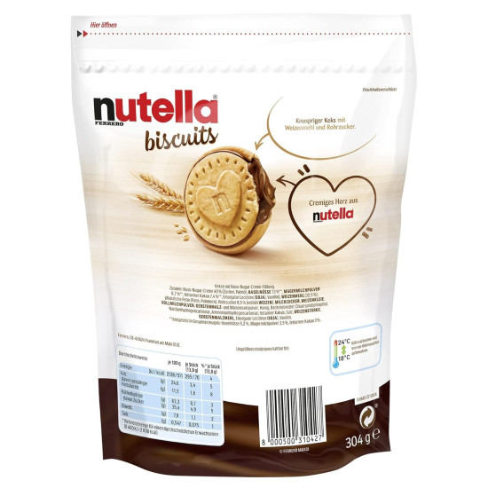 Nutella Ferrero Biscuits, 304g - Irresistible Chocolate Delight