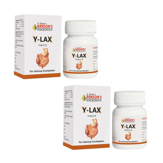 Dr. Bakshi's BAKSON'S HOMOEOPATHY Y-Lax Tablets - Constipation Relief