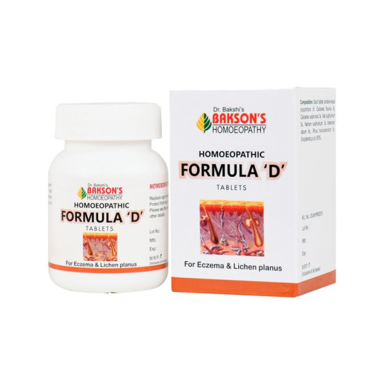 Dr. Bakshi's BAKSON'S HOMOEOPATHIC Formula 'D' Tablets - Eczema Relief