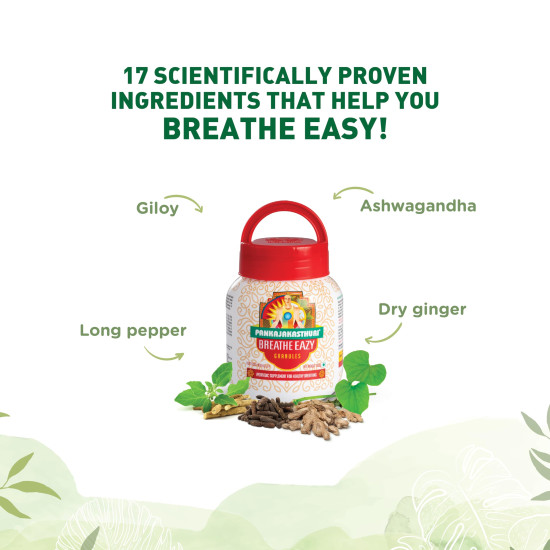 PANKAJAKASTHURI Breathe Eazy Granules - Ayurvedic Respiratory Health Solution