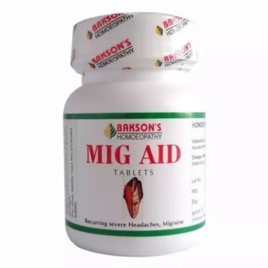 Organic Homoeo Mig Aid Tablets - Natural Headache Relief