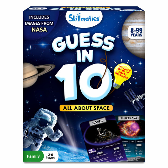 Skillmatics Card Game - Guess in 10 NASA Space - Educational Fun for Kids & Families