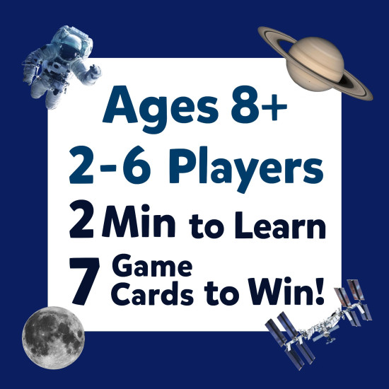 Skillmatics Card Game - Guess in 10 NASA Space - Educational Fun for Kids & Families