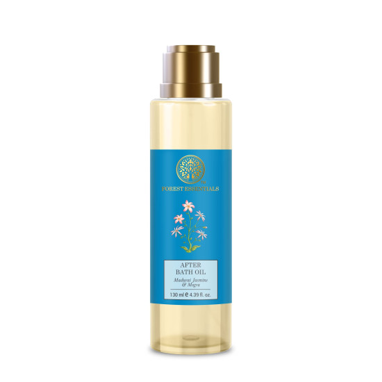Forest Essentials After Bath Oil & Silkening Shower Wash Combo - Madurai Jasmine & Mogra