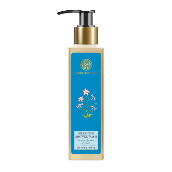 Forest Essentials After Bath Oil & Silkening Shower Wash Combo - Madurai Jasmine & Mogra