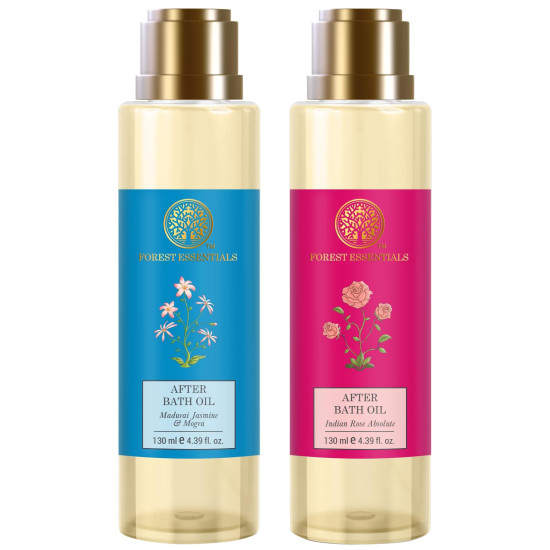 Forest Essentials After Bath Oil Combo - Indian Rose & Jasmine Forest Essentials After Bath Oil Combo - Indian Rose & Jasmine