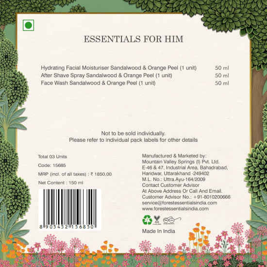 Forest Essentials Gentlemen's Gift Box & Essentials For Him Combo - Premium Skincare