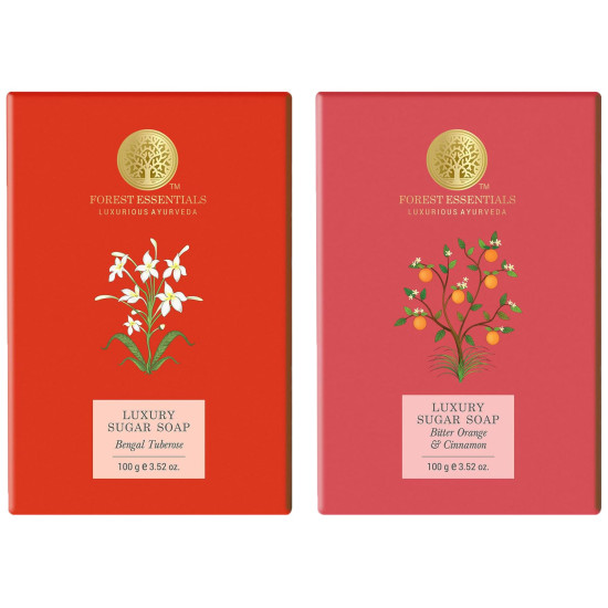 Forest Essentials Luxury Sugar Soap Combo - Ayurvedic & Natural