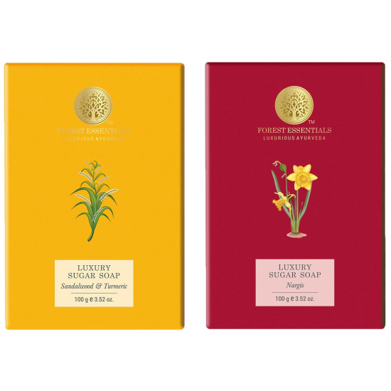 Forest Essentials Luxury Sugar Soap Combo - Ayurvedic Handmade Soap
