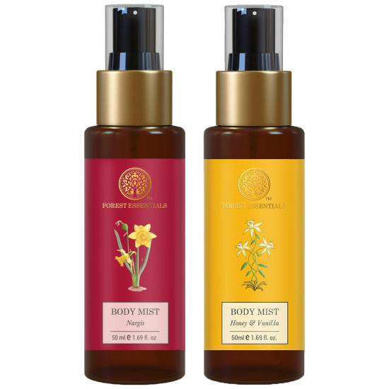 Forest Essentials Travel Size Body Mist Combo - Organic & Natural Scents