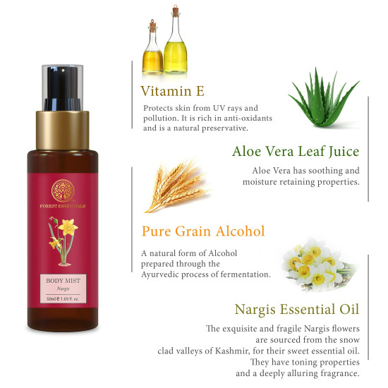Forest Essentials Travel Size Body Mist Combo - Organic & Natural Scents