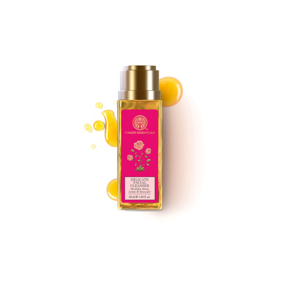 Forest Essentials Travel Size Body Mist Nargis & Delicate Facial Cleanser Mashobra Honey Combo - Organic & Eco-Friendly