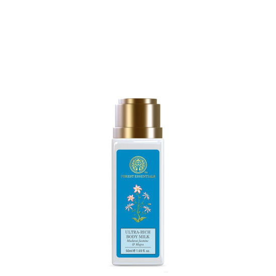 Forest Essentials Travel Size Body Mist & Ultra-Rich Body Milk Combo - Organic & Natural