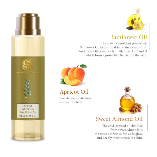 Forest Essentials After Bath Oil Combo - Indian Rose & Oudh Green Tea