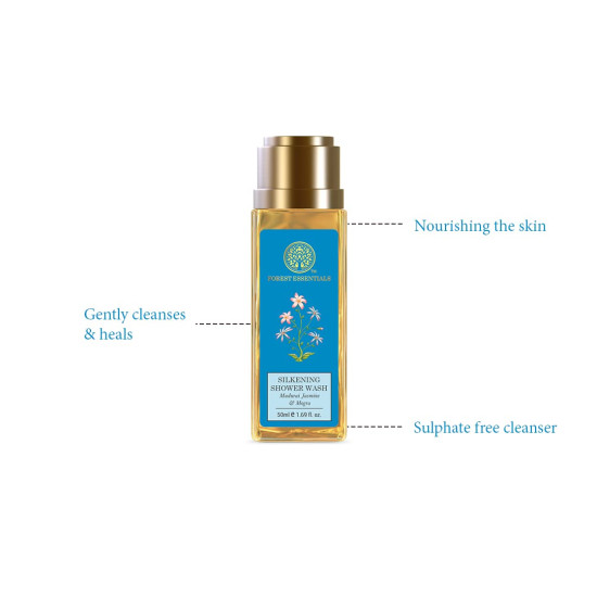 Forest Essentials Travel Size Silkening Shower Wash Combo - Ayurvedic & Natural