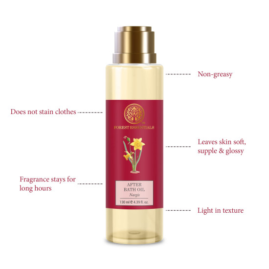 Forest Essentials After Bath Oil Combo - Indian Rose Absolute & Nargis