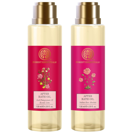 Forest Essentials After Bath Oil Combo - Indian Rose & Iced Pomegranate