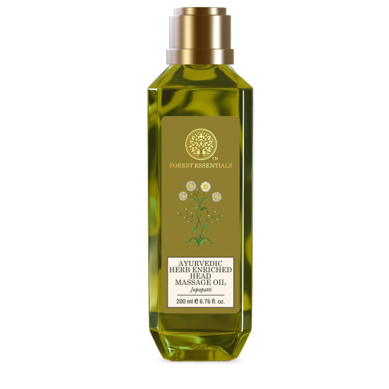Forest Essentials Ayurvedic Herb Enriched Head Massage Oil Japapatti & Hair Cleanser Japapatti & Brahmi Combo - Nourishing Hair Care