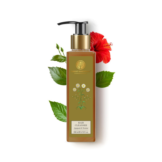 Forest Essentials Ayurvedic Herb Enriched Head Massage Oil Japapatti & Hair Cleanser Japapatti & Brahmi Combo - Nourishing Hair Care
