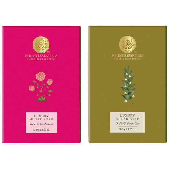 Forest Essentials Luxury Sugar Soap Combo - Ayurvedic Handmade Soaps