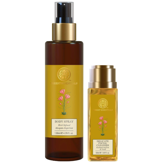Forest Essentials Body Spray & Facial Cleanser Combo - 100% Natural Ayurveda Forest Essentials Body Spray & Facial Cleanser Combo - 100% Natural Ayurveda