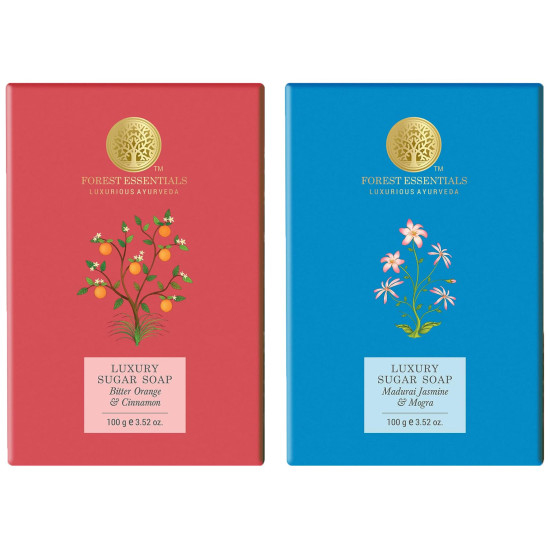 Forest Essentials Luxury Sugar Soap Combo - Ayurvedic & 100% Natural