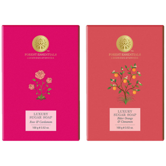 Forest Essentials Luxury Sugar Soap Combo - Ayurvedic Handmade Soap