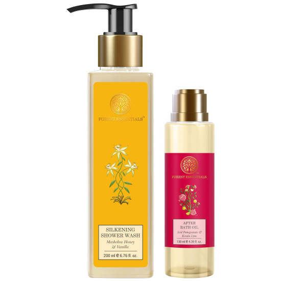 Forest Essentials After Bath Oil & Shower Wash Combo - Luxurious Skincare