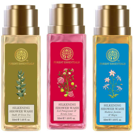 Forest Essentials Silkening Shower Wash Set - Ayurvedic & Natural