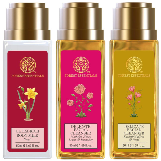 Forest Essentials Travel Size Set - Luxurious Natural Skincare