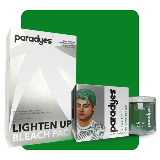 Paradyes Semi-permanent Mayeri Green Hair Colour - Vegan & Cruelty-Free Paradyes Semi-permanent Mayeri Green Hair Colour - Vegan & Cruelty-Free