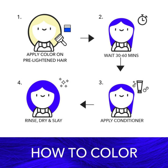 Paradyes Semi-permanent Rudolphi Blue Hair Colour - Vibrant & Vegan